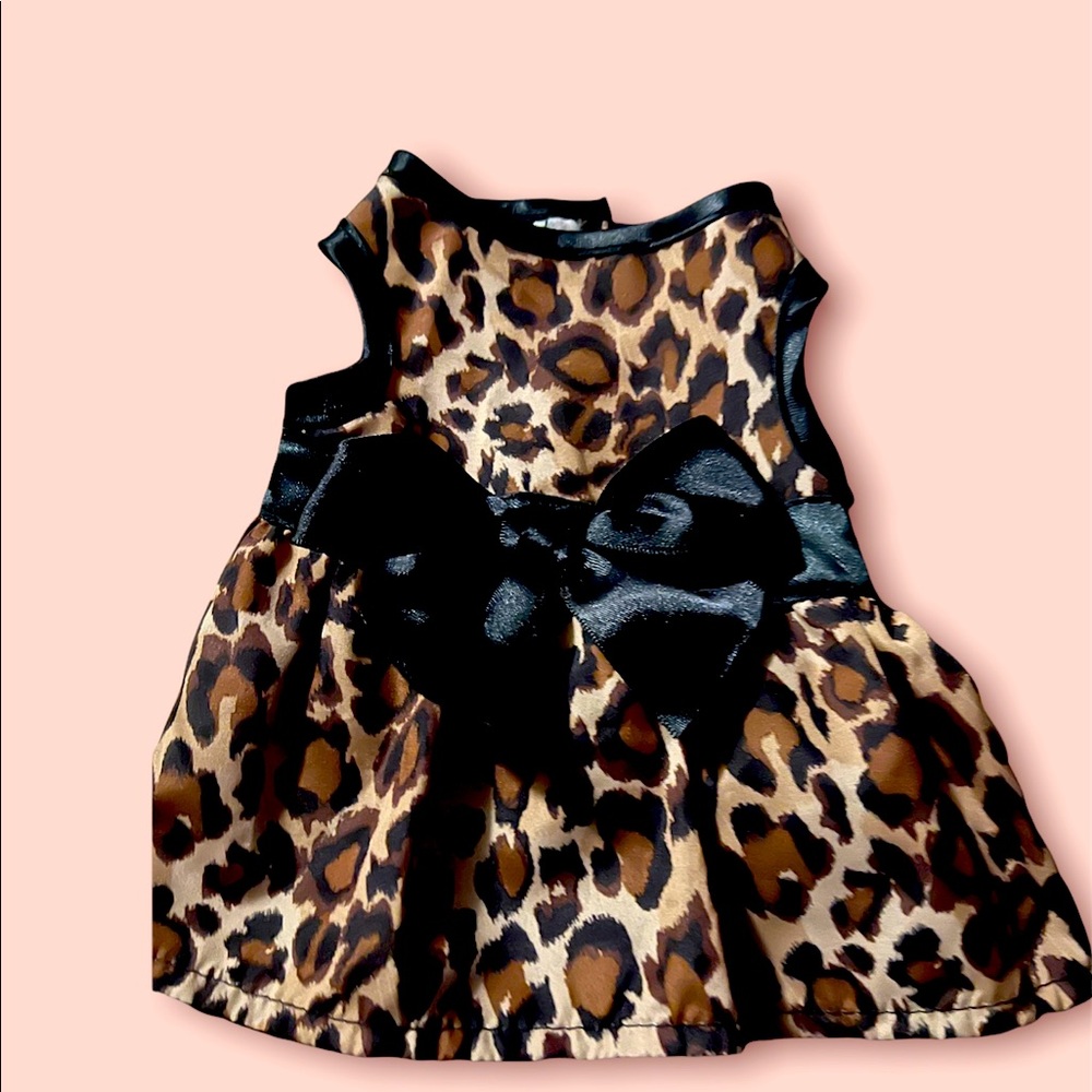 Lulu Pink Leopard print pet dress